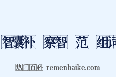 智囊补·察智·范槚组词是什么意思的图片